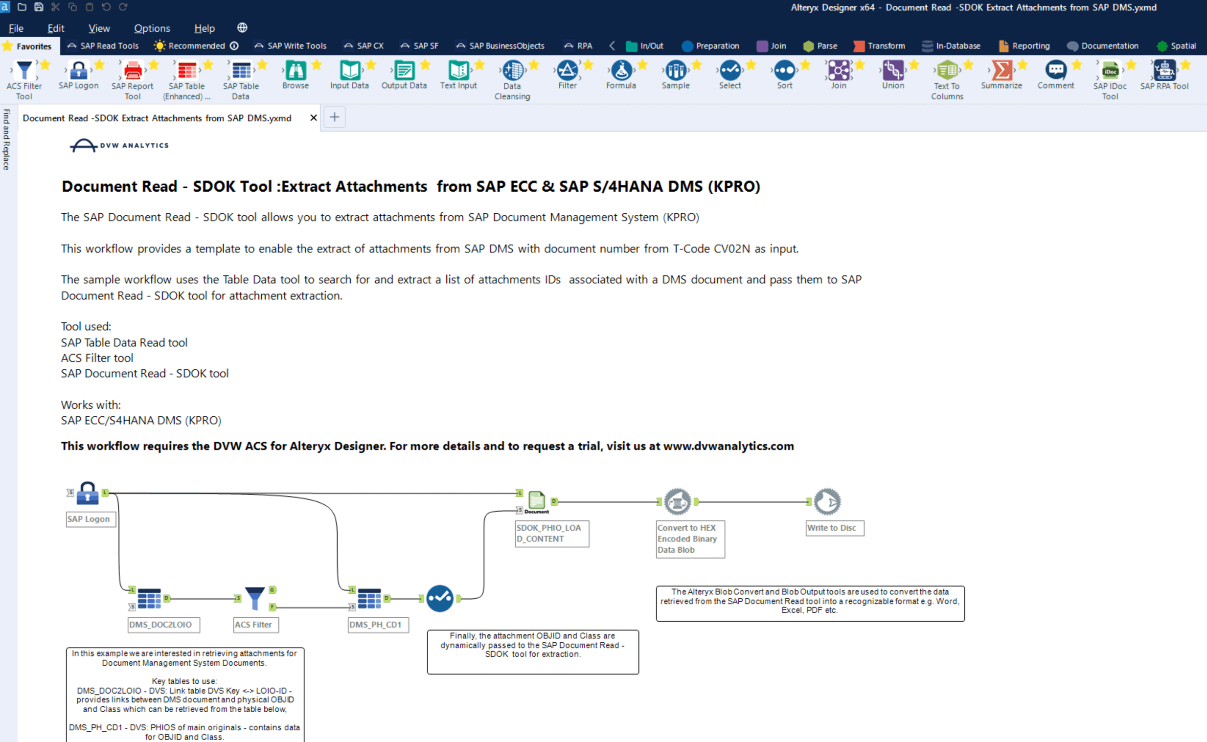 SAP DMS (KPRO) Extract Attachments from SAP ECC Alteryx Community