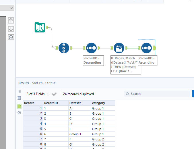Solved Create categorize data with group names located at... Alteryx