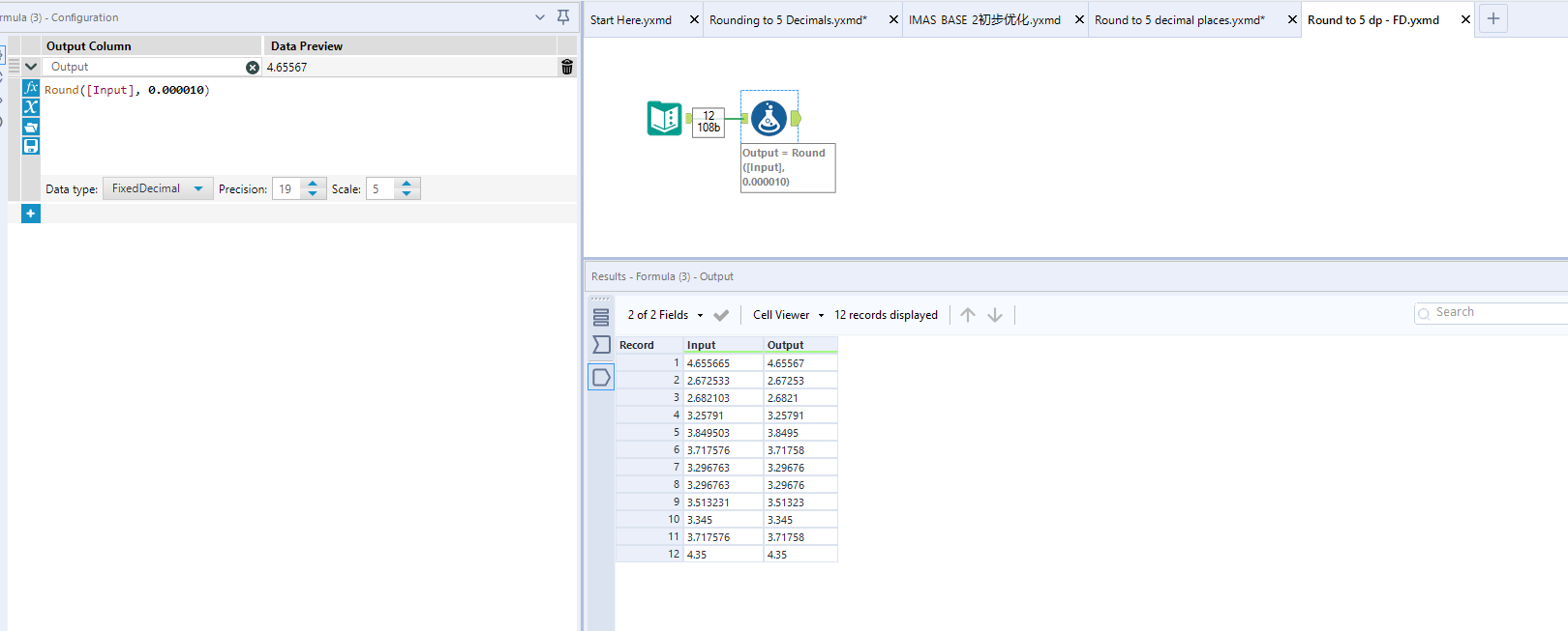 Round to 5 decimal places Alteryx Community