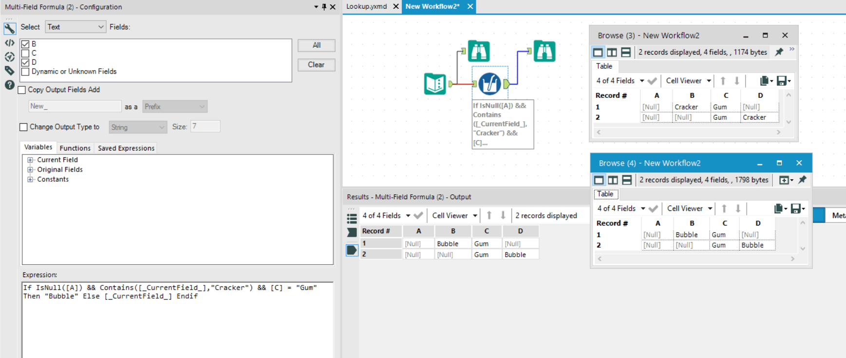 Using Multi Field Formula tool to update one singl... Alteryx Community