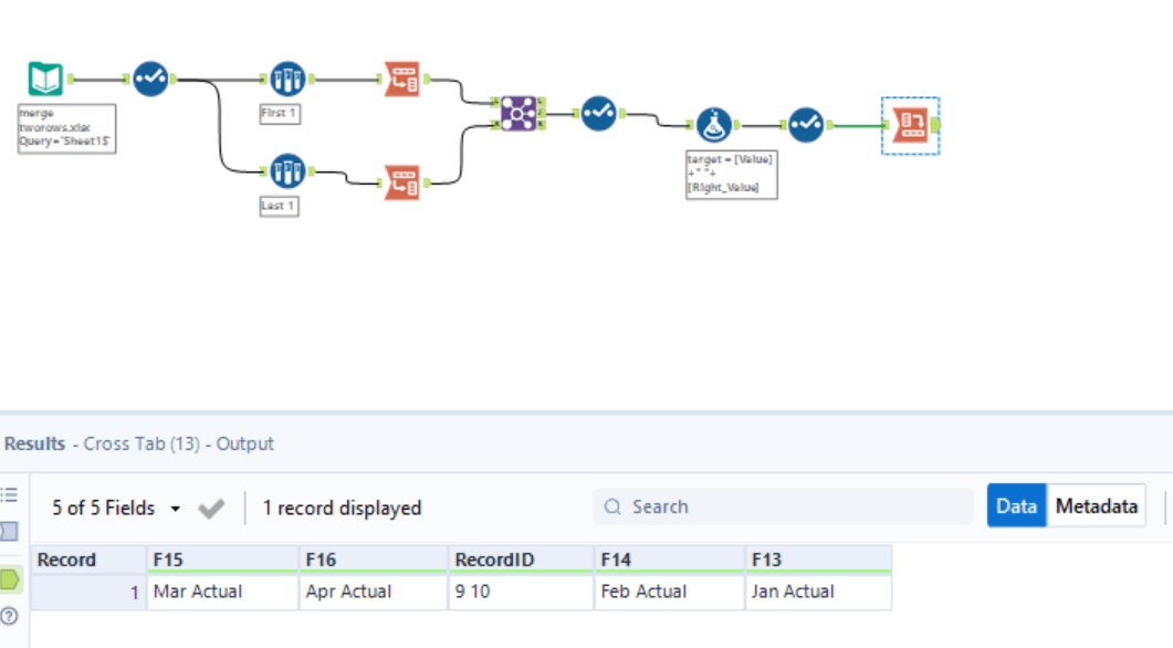 Solved Merge two string rows Alteryx Community