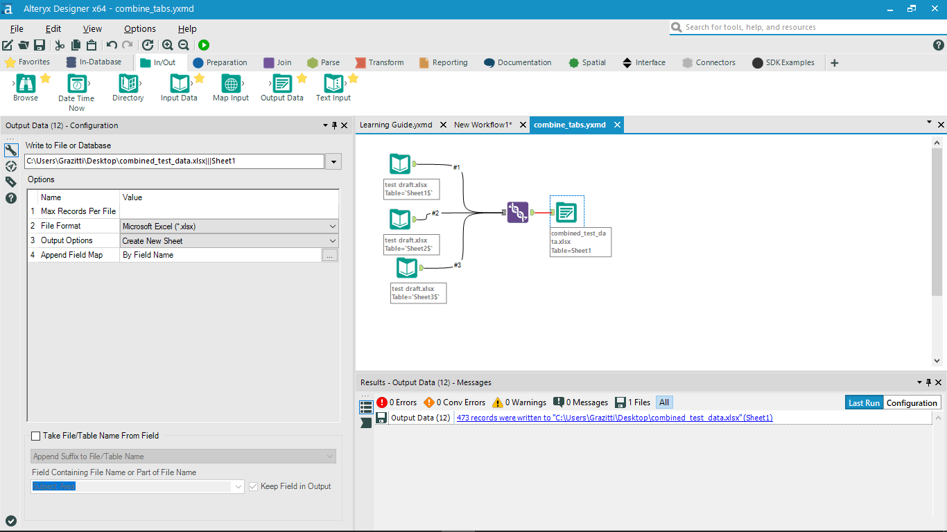 How To Combine Multiple Excel Sheets Into One Alteryx Charles Lanier
