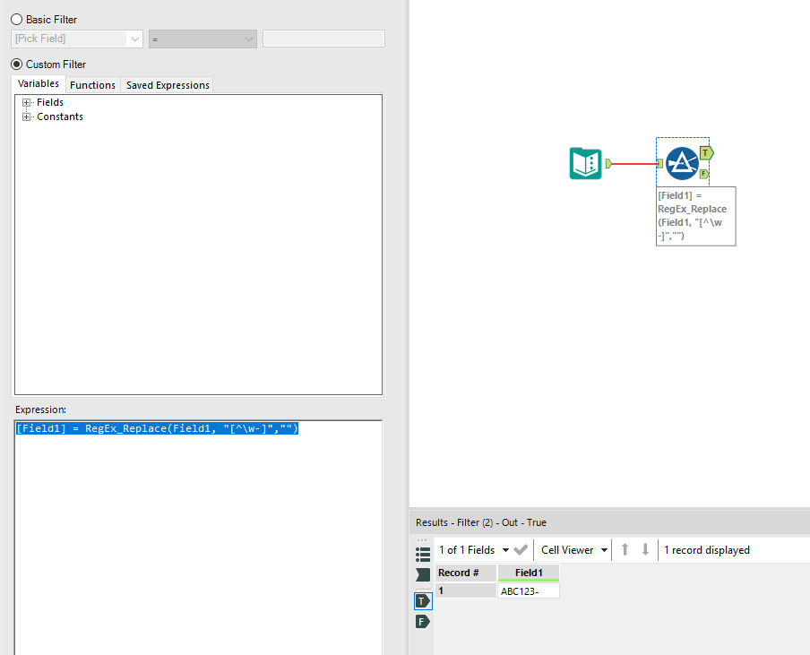 Solved Data validation to check character types in string... Alteryx