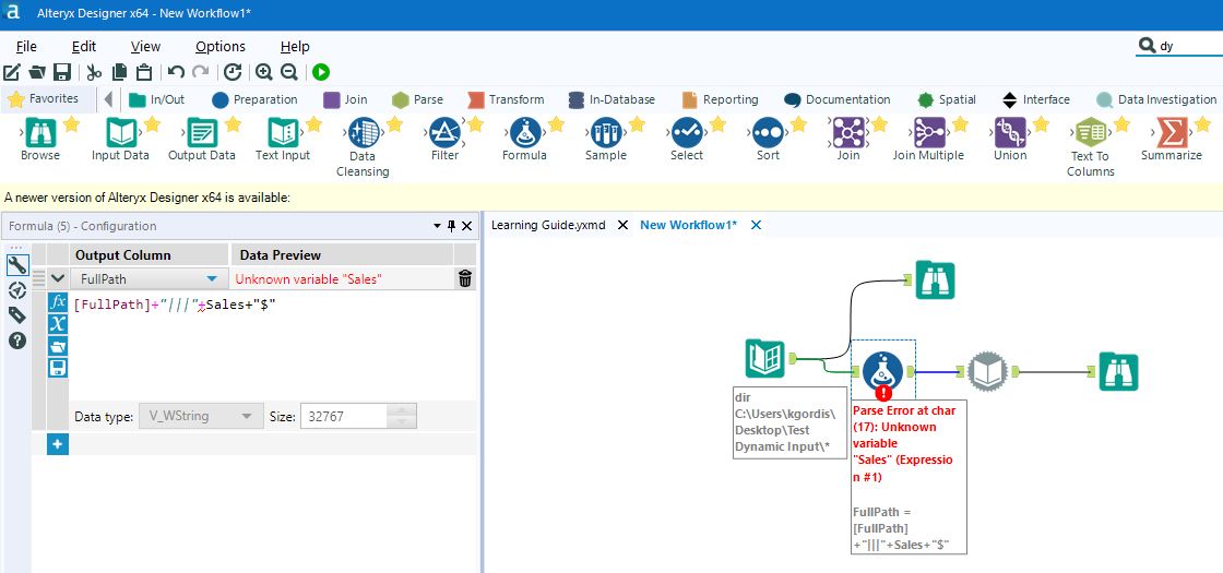 Solved Dynamic Input Tool (Import Multiple Excel Files an