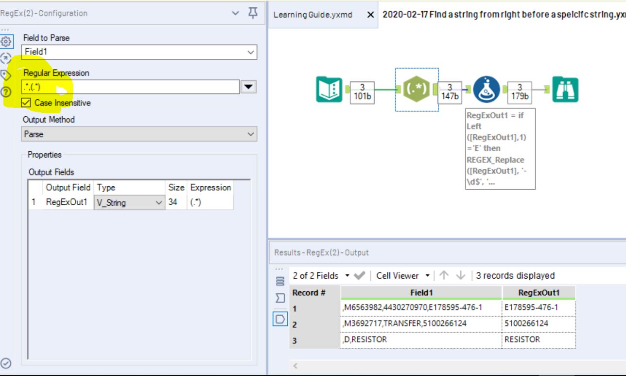 Solved Regex tool Alteryx Community