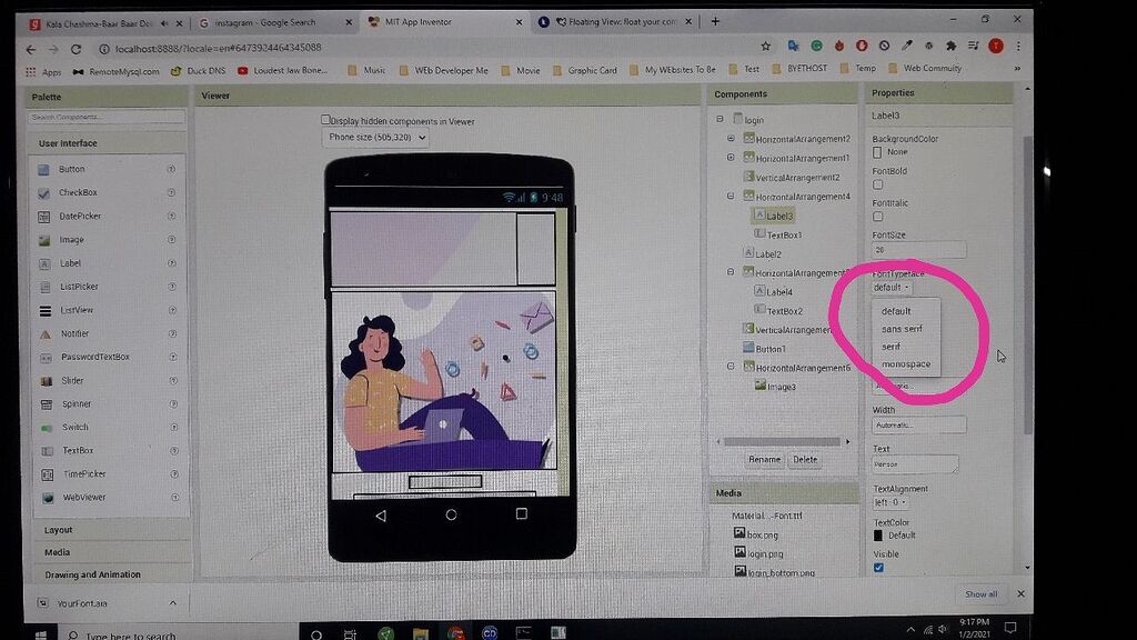How to add custom font in app inventor option? 6 by Anke Open