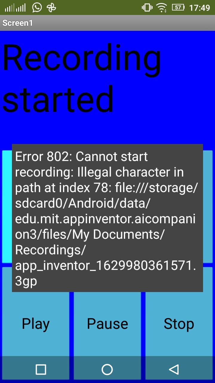 Recorder In After recording event cannot get the sound Bugs and