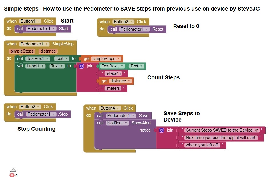 Pedometer starts counting from 1 every time the app is restarted, I use tinydb too 6 by