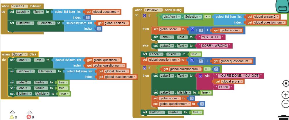 Multiple choice quiz retrieving questions and answers from google