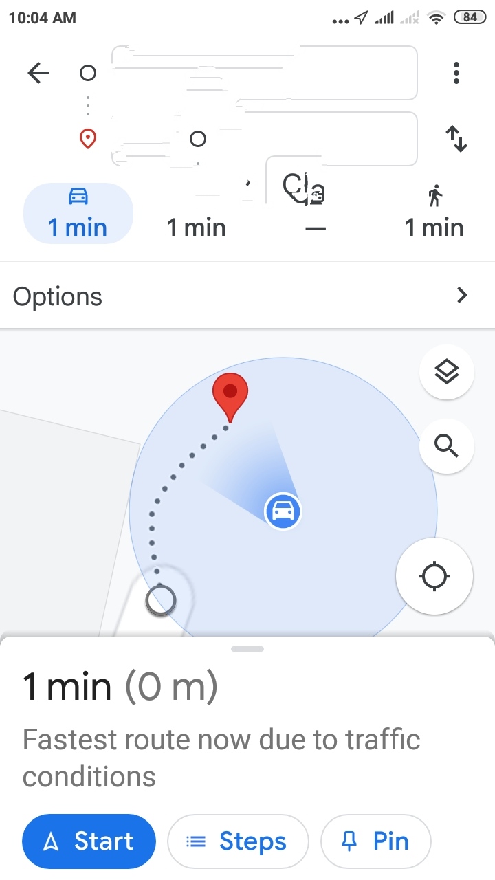 Android where is my car (Google Map display using ActivityStarter