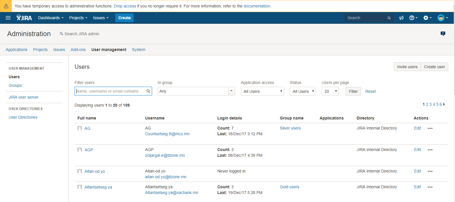How to export user list from JIRA Service Desk?