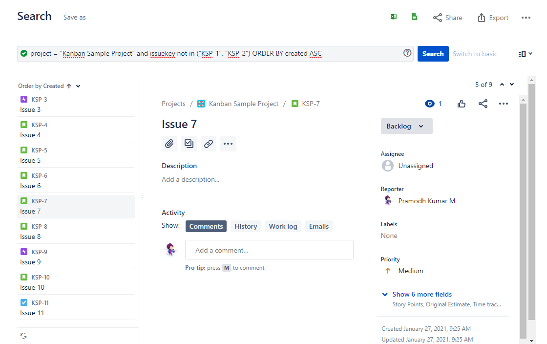 Solved Kanban board with filter query to exclude epic sho...