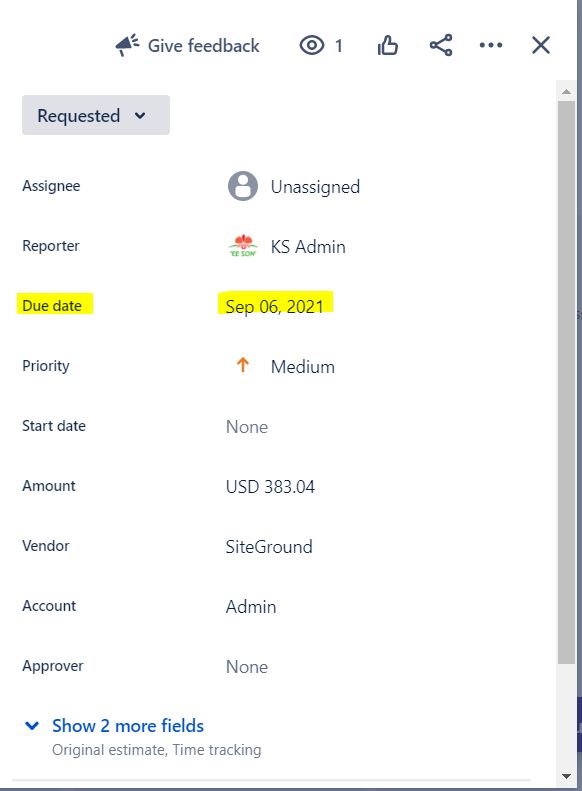 Due Date Reminder Email Notification