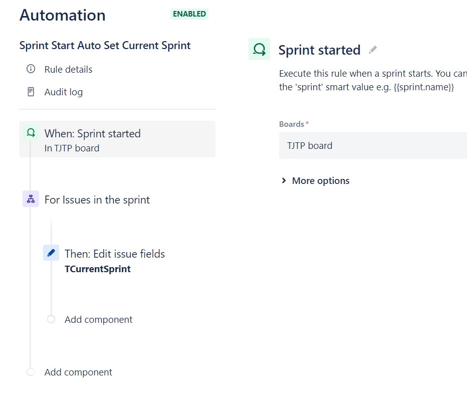 Sprint Field Only show Current Sprint