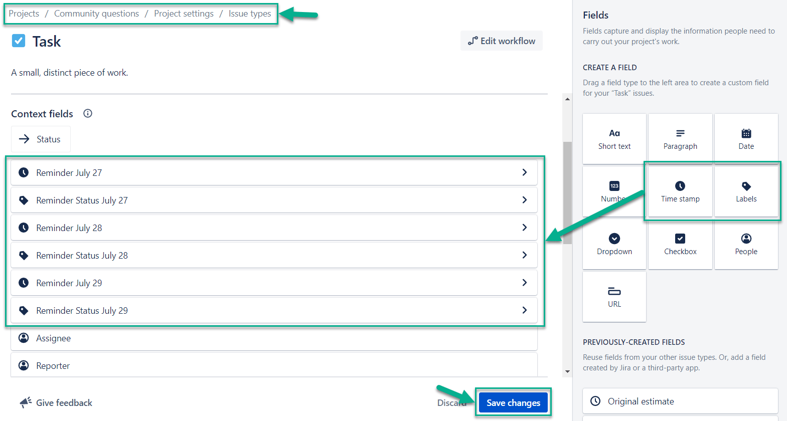 Set a reminder email for due date is coming