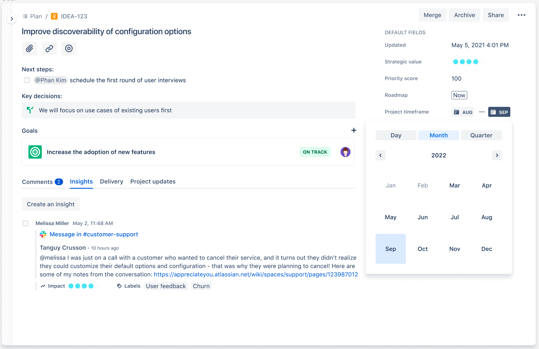 filter board view by date in Jira Product Discover...