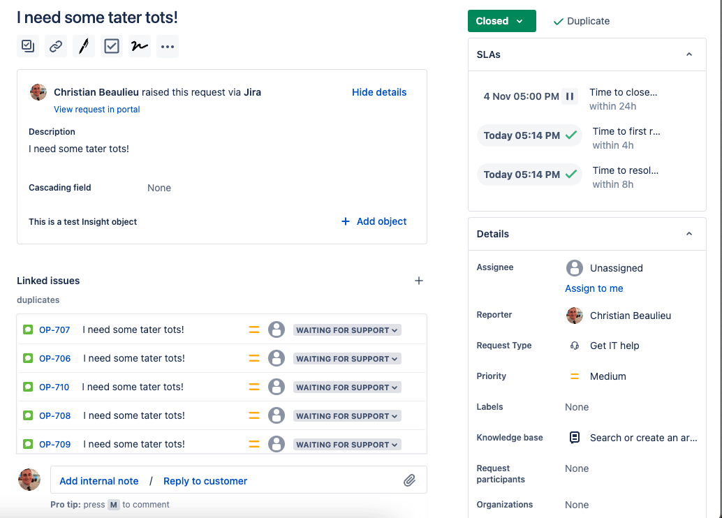 Link All Duplicate Tickets Together and Close New Atlassian Community