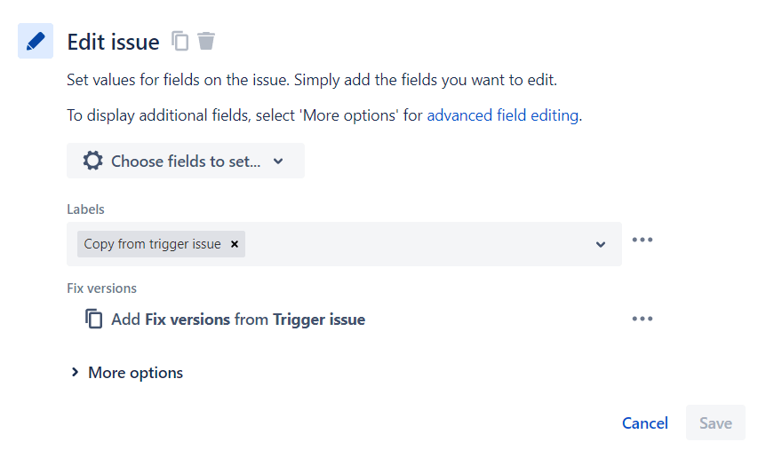 Solved In Jira automation, how to 'inherit' fix version i...