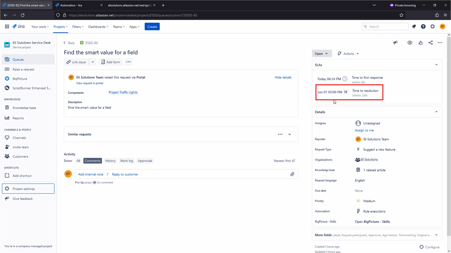 Jira Automation Find the smart value for a field... Atlassian Community