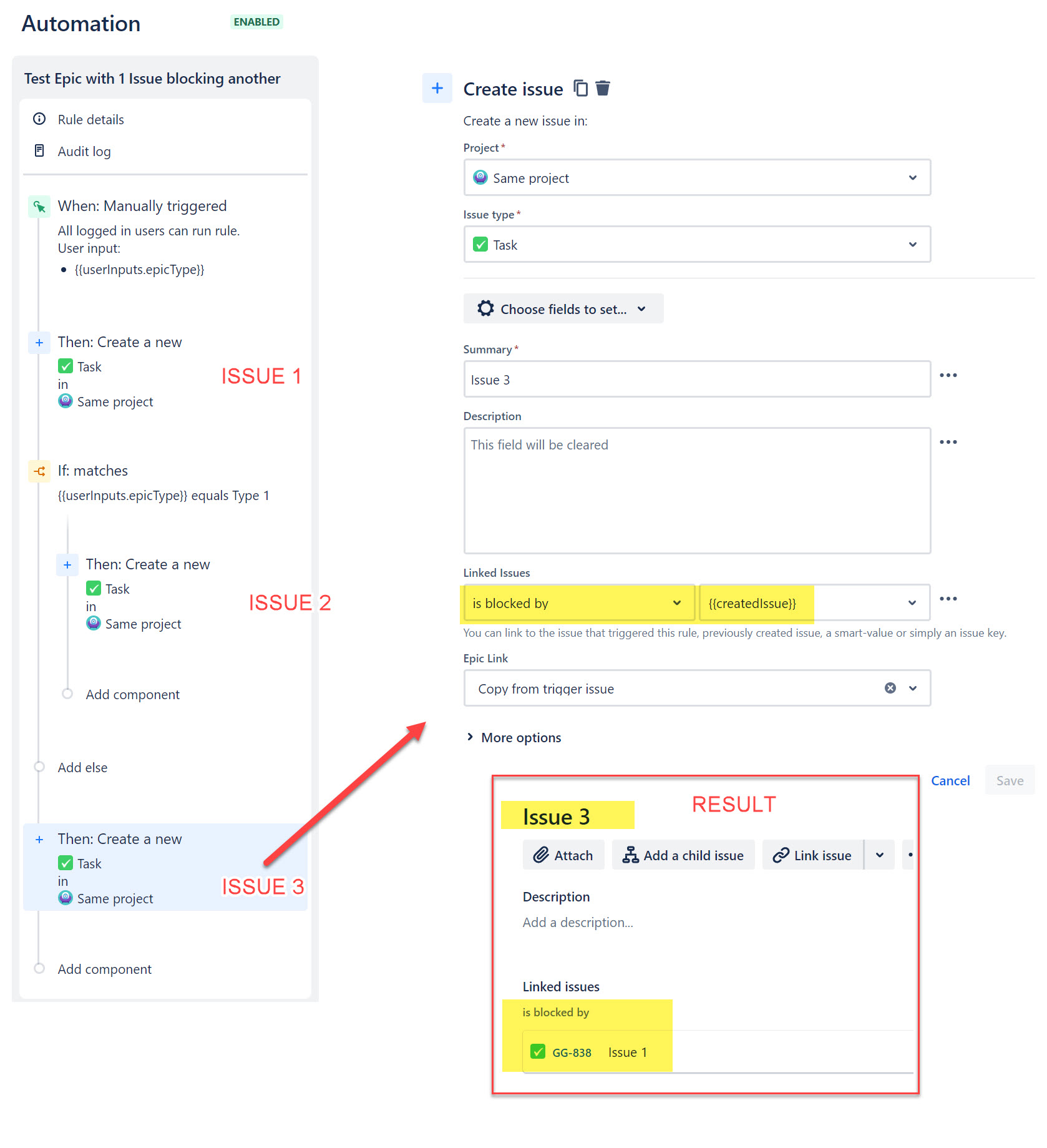 Solved In Jira Automation, Smart Values of issues created...