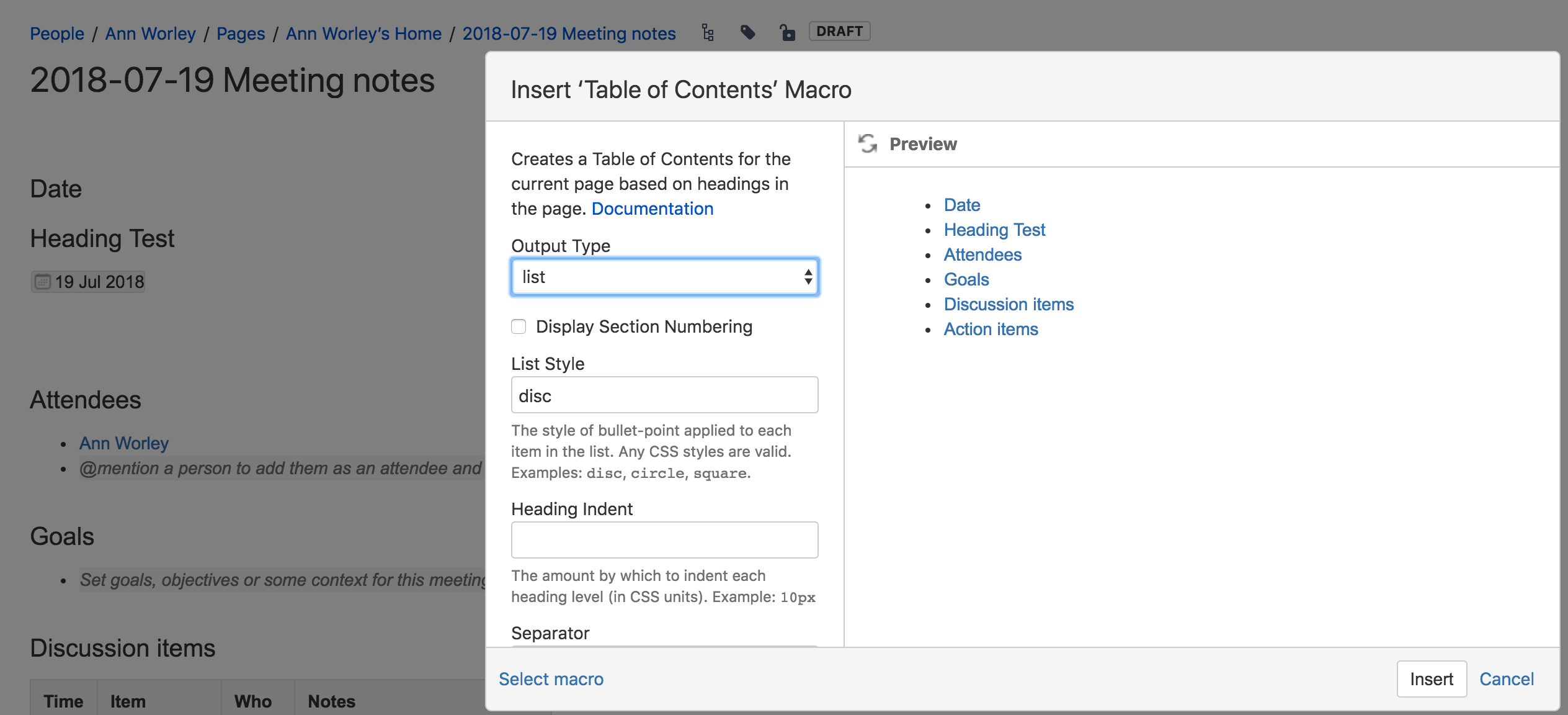 Linking to an anchor on a meeting notes page troub...