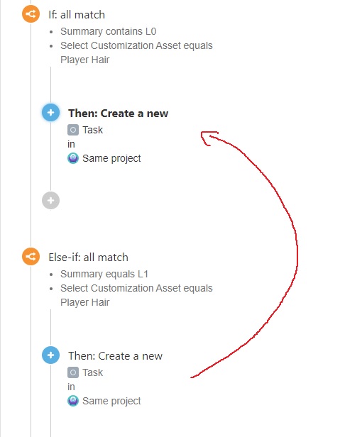 Link issue in automation before and after trigger