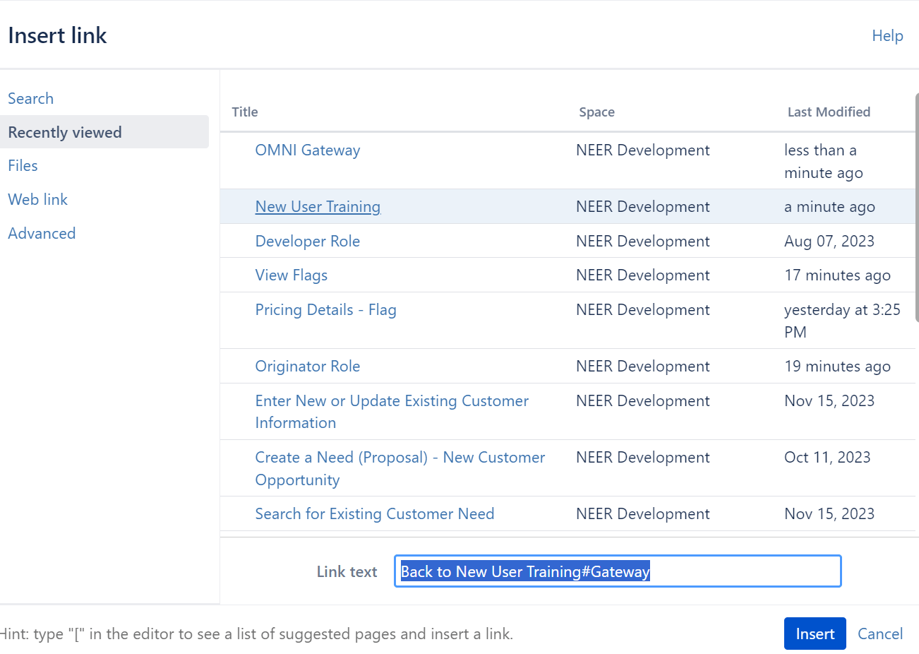 Link to anchor on another page in Confluence