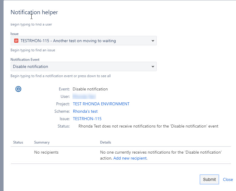 Disabling email notifications for an specific transition in JIRA