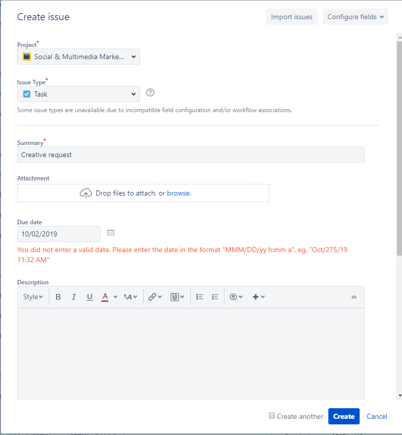 Solved Due date format