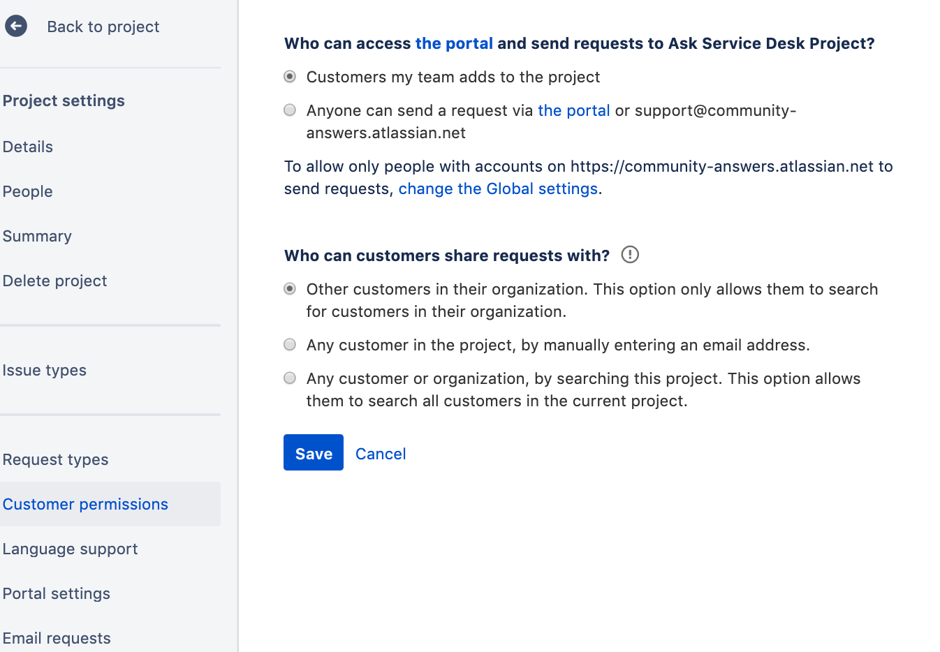 How to turn off Jira Service Desk Customer Portal