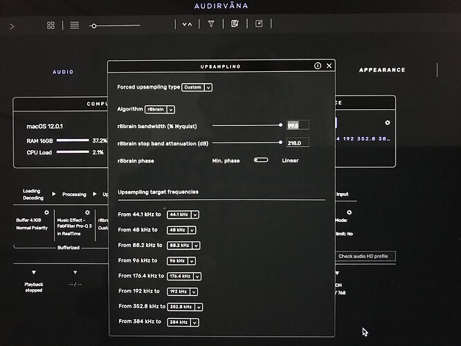 Sound Quality when Upsampling Studio Audirvana