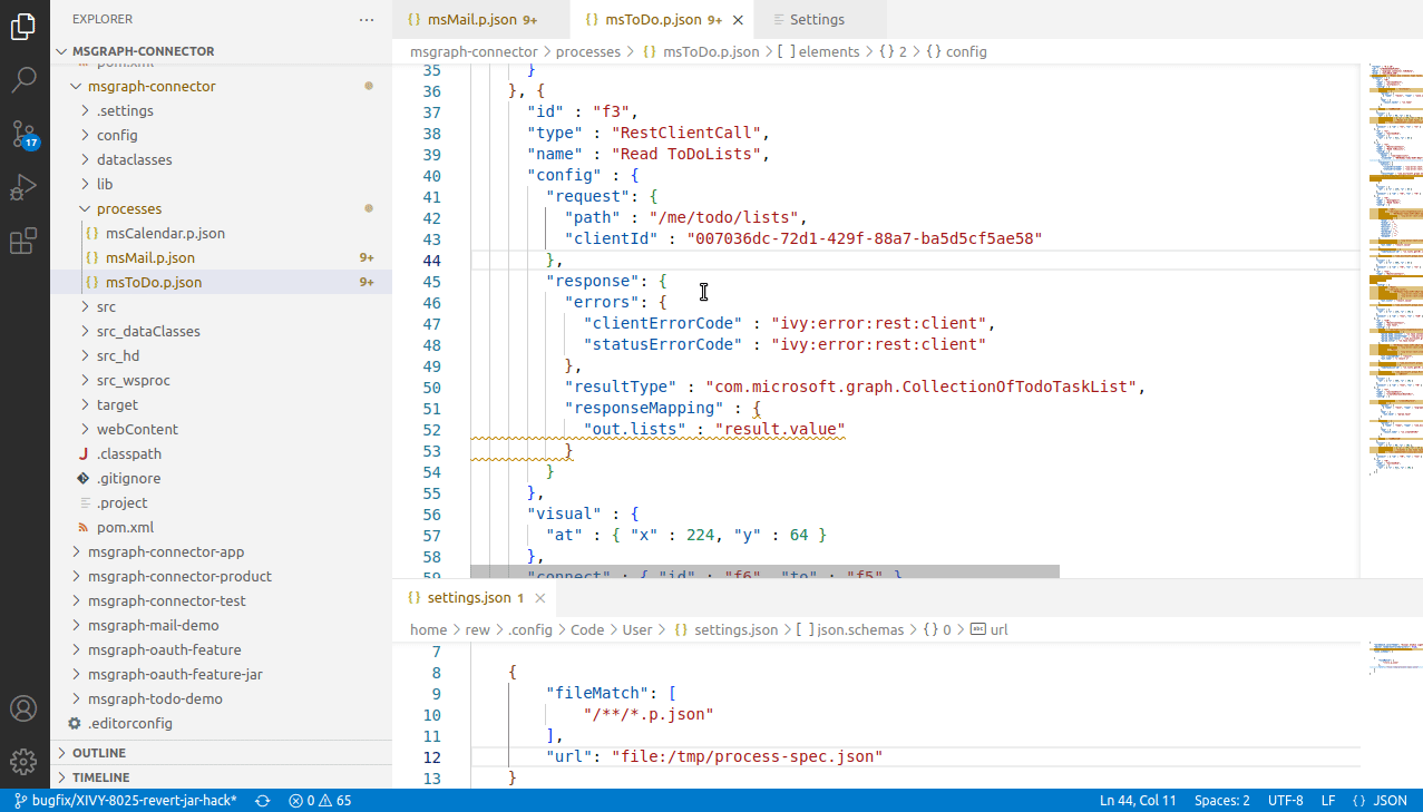 .IDE editors with JSONSchema Axon Ivy Community