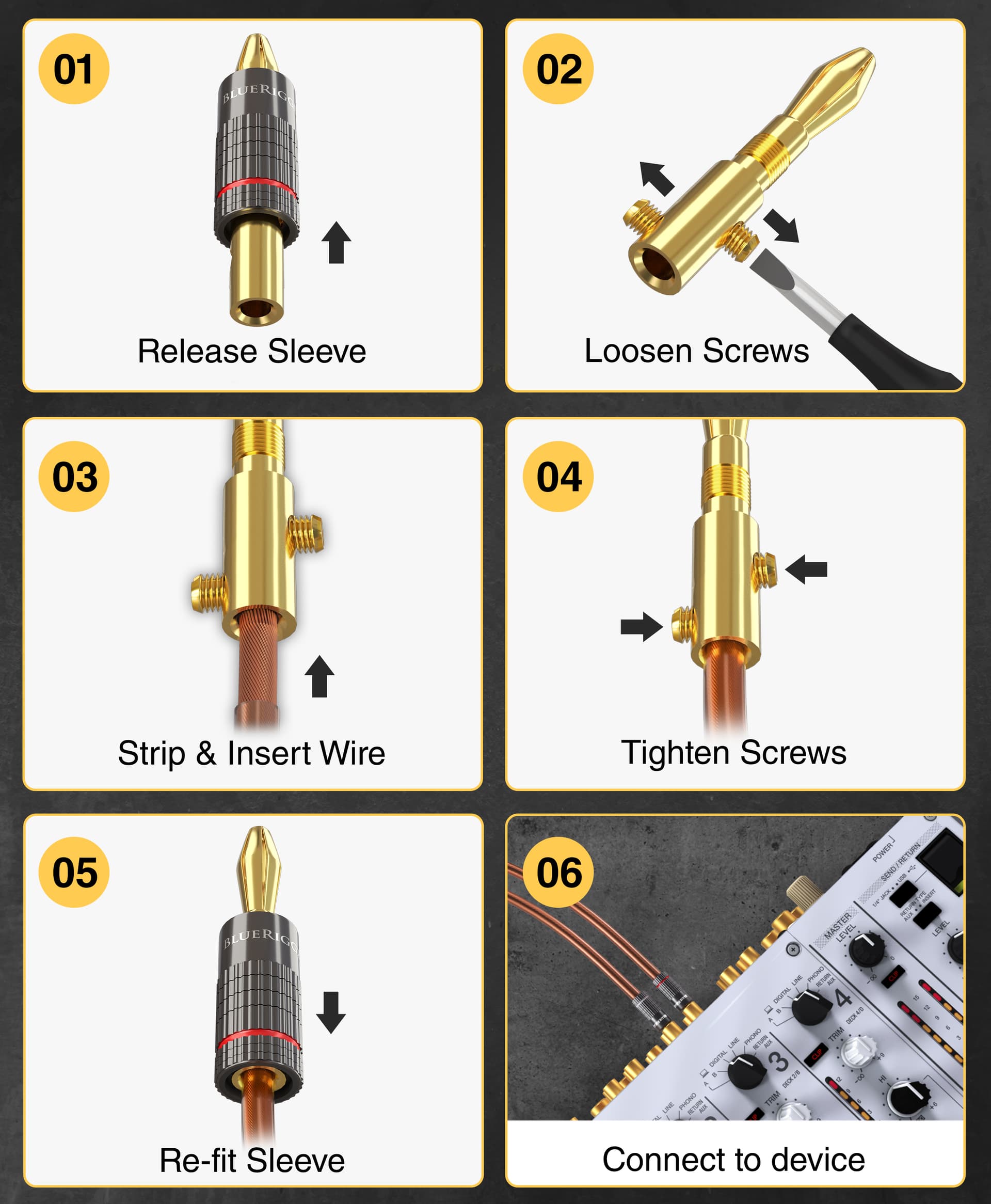 How To Use Banana Plugs - Banana Plugs - BlueRigger Support
