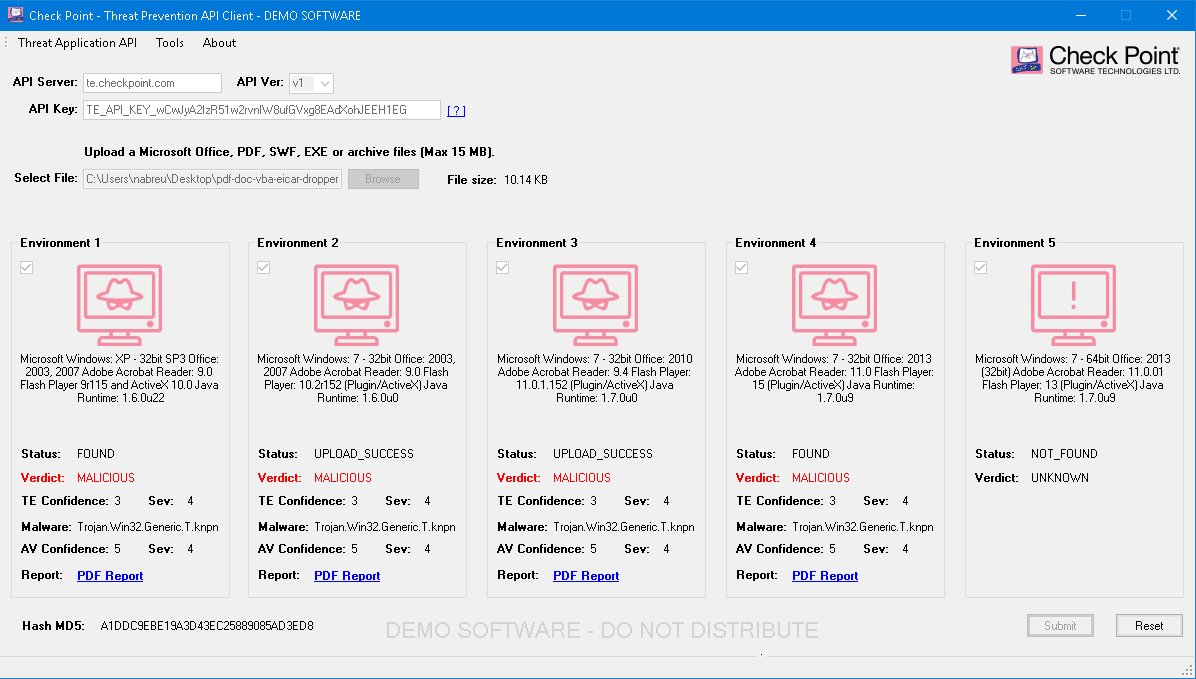 Solved API File upload size limit. Check Point CheckMates