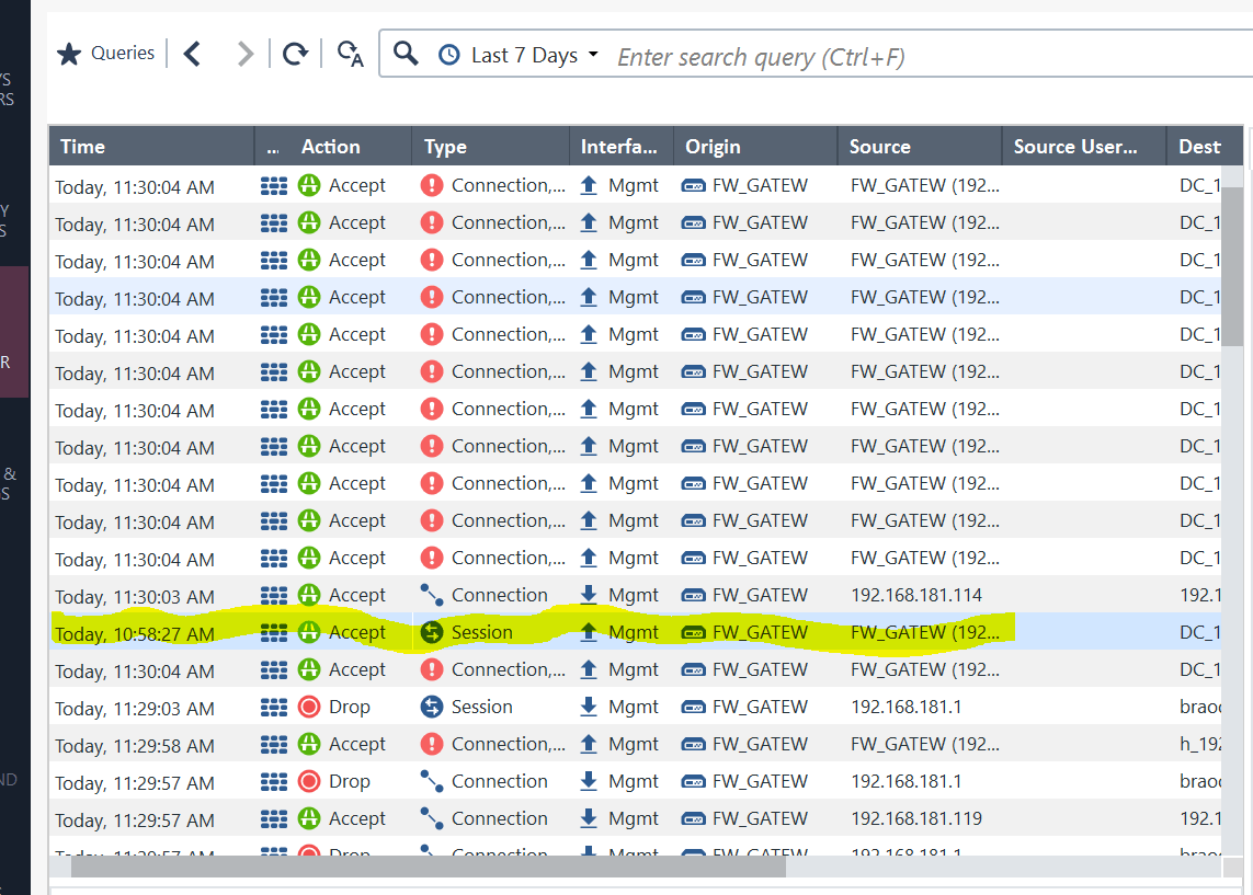 The flow time of the logs seems different Check Point CheckMates