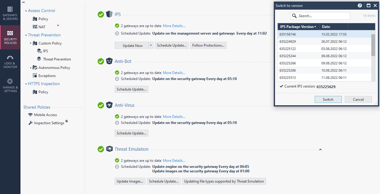Solved Checkpoint IPS Package version Check Point CheckMates