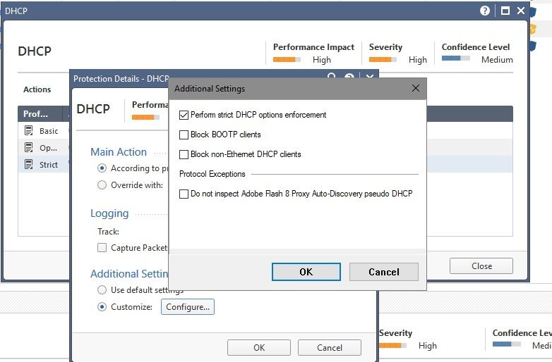 Solved DHCP relay communications are being dropped by IPS... Check