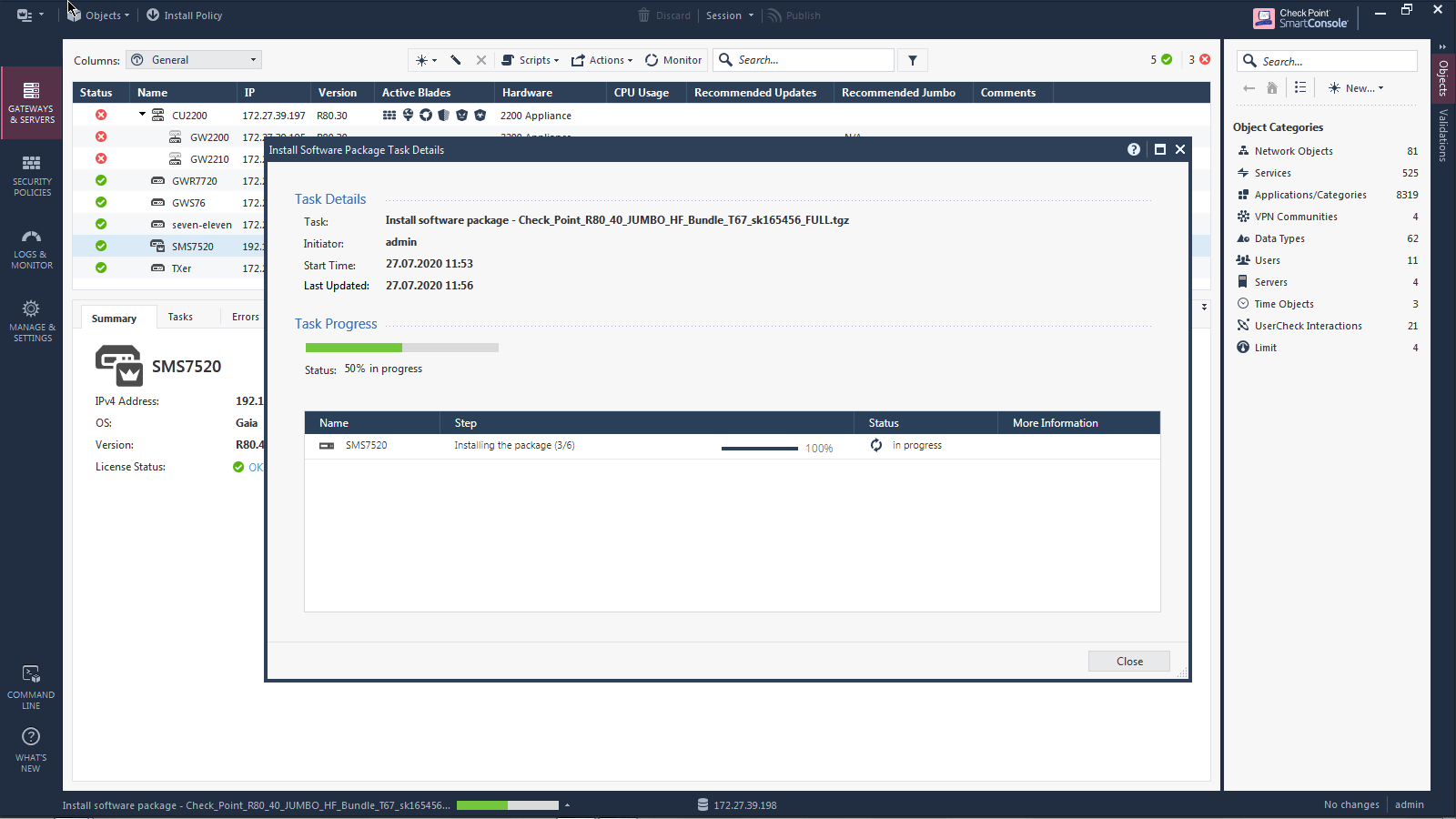 Central Deployment of Hotfixes using Smart Console Check Point CheckMates