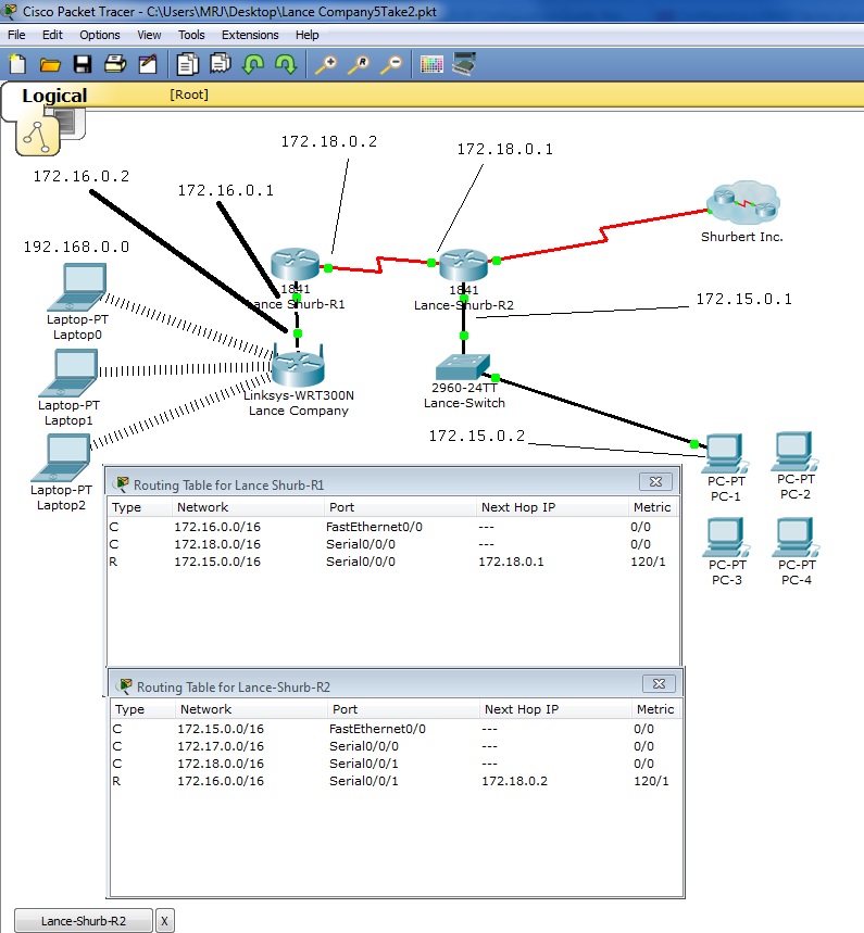 Need help using RIP connecting two networks with two routers in Packet