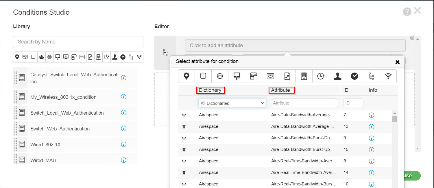 Solved Choose dictionary and attribute in ISE Cisco Community
