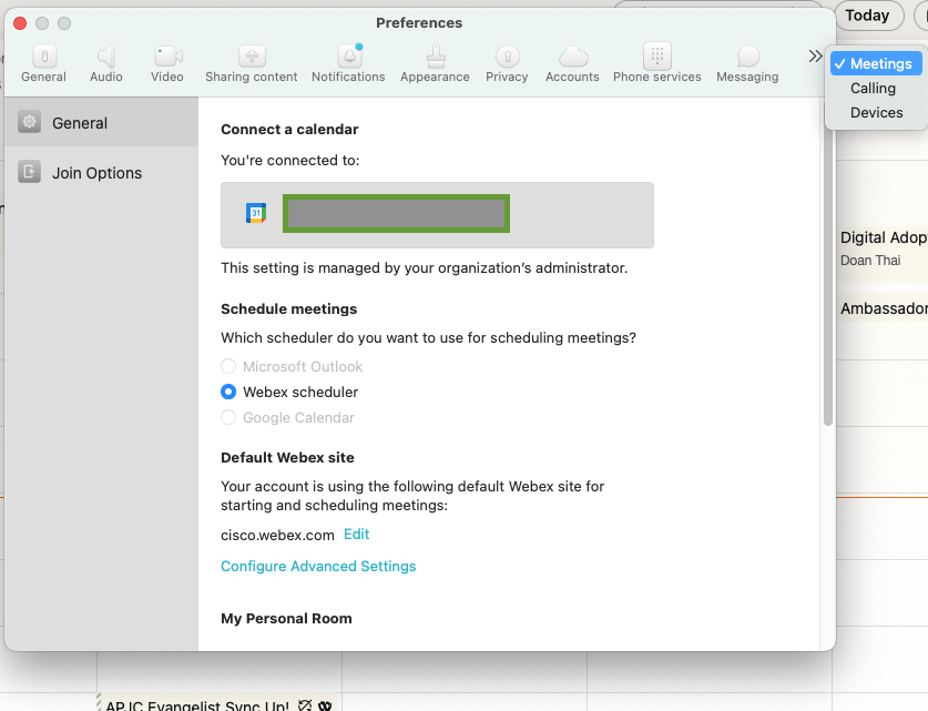 ex schedule button in desktop app not working properly. Cisco