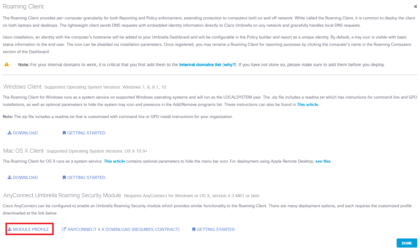 Umbrella AnyConnect Umbrella Roaming Security Module の配布について Cisco Community