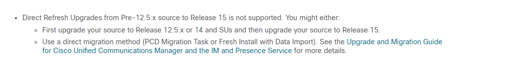 CUCM Upgrade to 15 - Cisco Community