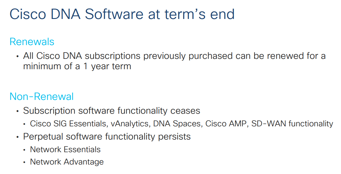 What happen if DNA license expires ? Cisco Community