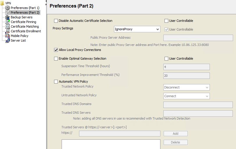 How to force VPN user to use specific Anyconnect profile Cisco Community