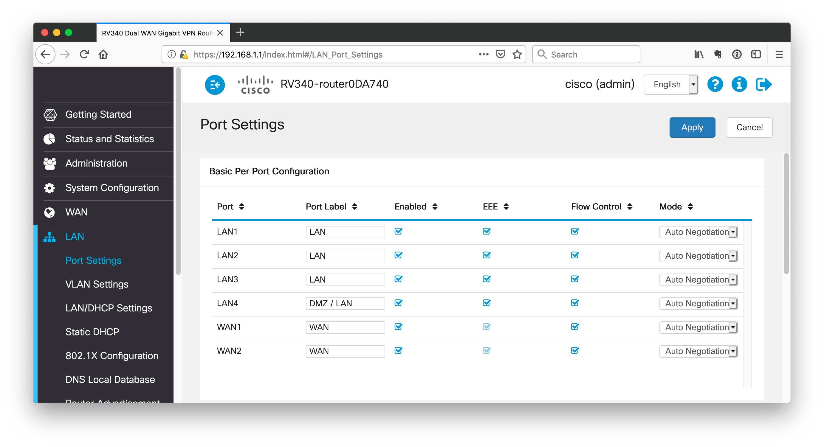 Solved RV340 Gigabit light is out Cisco Community