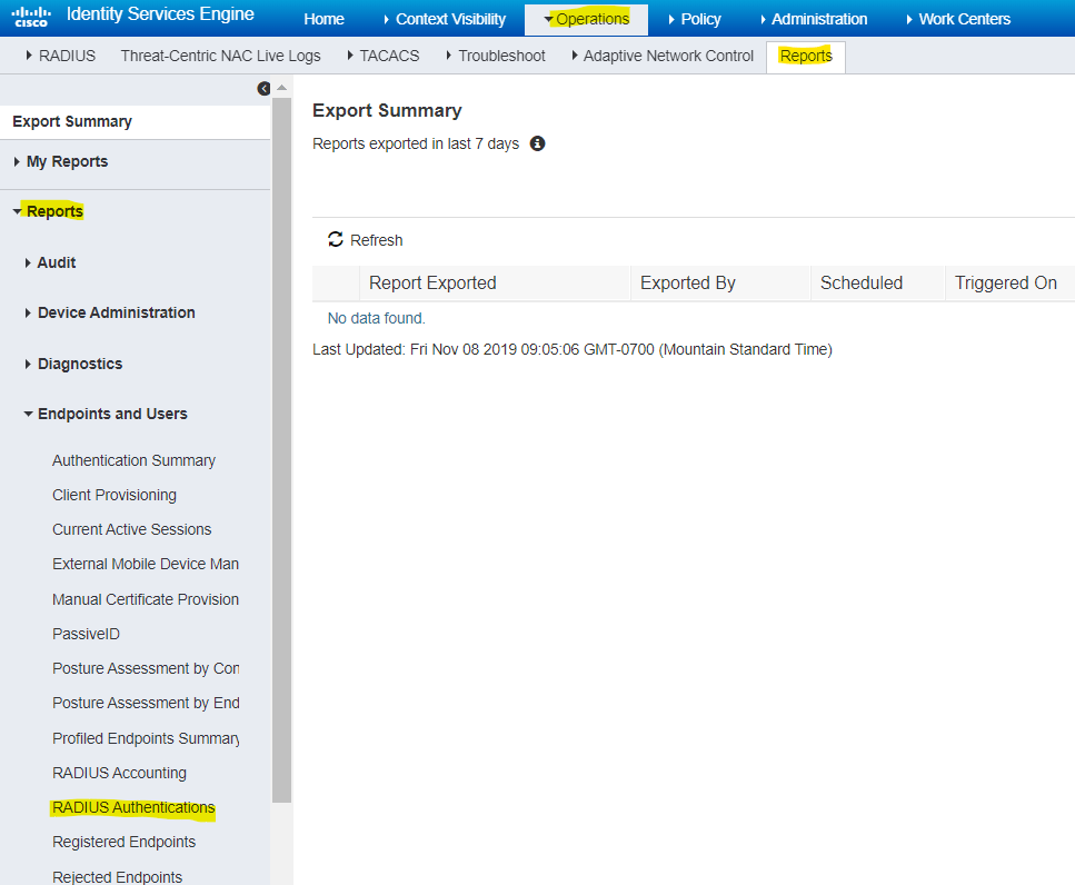 Solved how to check past radius live logs like 12 weeks ago in ISE