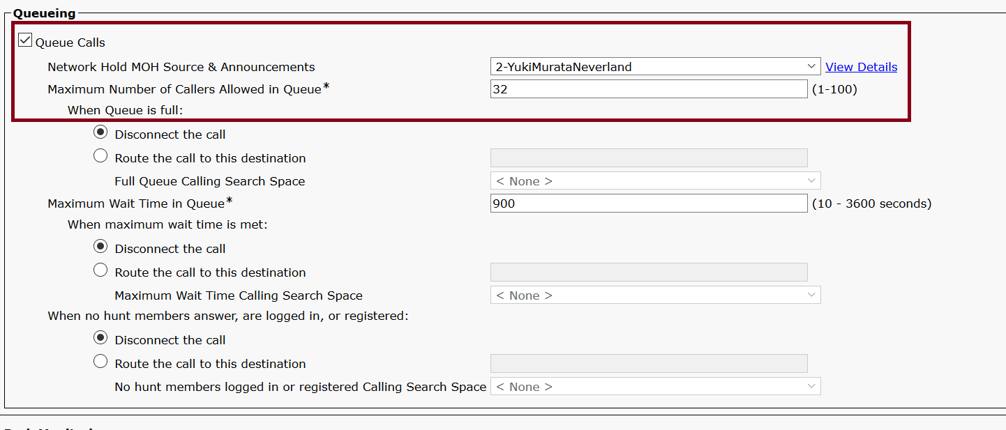 Solved CUCM 11.0 / Hunt Pilot Queue / Custom Initial Announcement not