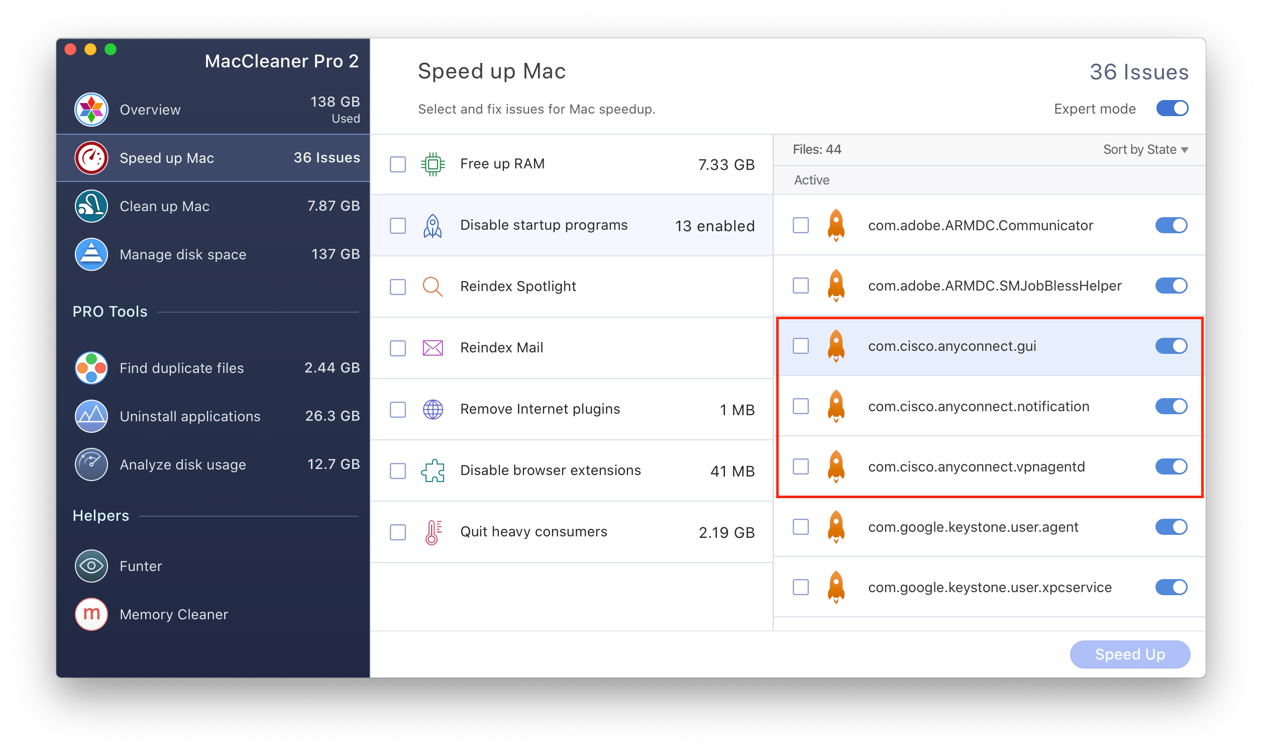 The VPN service is not available. Exiting on a MAC OSX Catalina Cisco