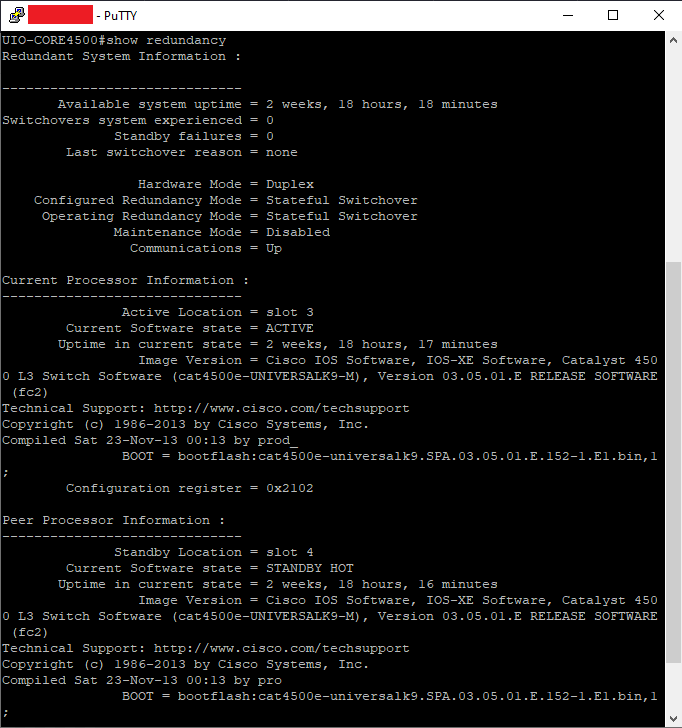 4500 Switch can't do copy runningconfig startupconfig (Device or
